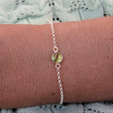 Braçalet Amulet Peridot i plata