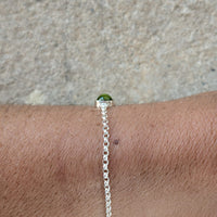 Braçalet Amulet Peridot i plata