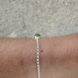Braçalet Amulet Peridot i plata