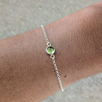 Braçalet Amulet Peridot i Plata