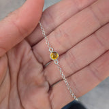 Braçalet amulet amb un citrí la gemma del mes de novembre