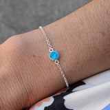braçalet de la col·lecció amulet amb una turquesa natural, del mes de desembre
